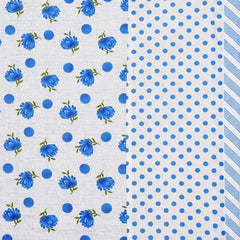 Heart Home Flower Printed Blanket/Duvet Reversible Super Soft Lightweight AC Double Dohar,90"x100" (Blue)-HS43HEARTH26790