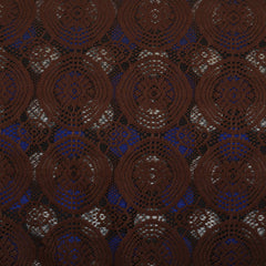 Kuber Industries Circle Design 6 Piece Cotton 5 Seater Sofa Cover Set - 70.07"x29.13", Brown