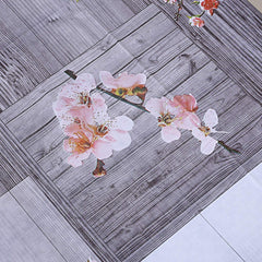 Kuber Industries Floral Checkered Design PVC 4 Seater Center Table Cover (Grey) -CTKTC30293