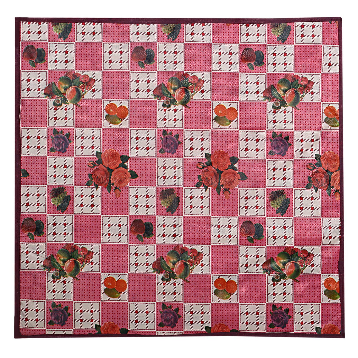 Kuber Industries Floral Design PVC Food Mat -Pink, Reversible - CTKTC021837