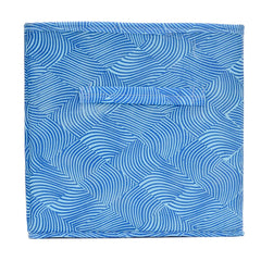 Kuber Industries Leheriya Print Non Woven 4 Pieces Fabric Foldable Cubes Storage Box with Handle, Extra Large (Blue)-KUBMART2096