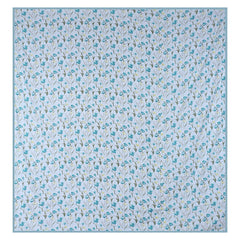 Heart Home Lightweight Tropical Plant Design Cotton Reversible Double Bed Dohar|AC Blanket for Home & Travelling (Sky Blue)