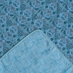 Kuber Industries Lightweight Paisley Design Cotton Reversible Double Bed Dohar|AC Blanket for Home & Travelling (Light Green)