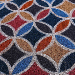 Kuber Industries Door Mat|Polyethylene Durable & Anti-Slip Natural Floral Print Floor Mat|Rug for Indoor or Outdoor, 30x20 Inch (Brown)