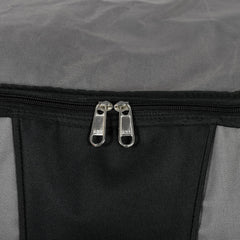 Kuber Industries Large Size Canvas Multi-Purpose Storage Bag/Clothing Storage Organizer/Toy Storage Bag/Stationery Paper Storage Bag with Zipper Closure And Strong Handle-Pack of 3 (Grey & Black)