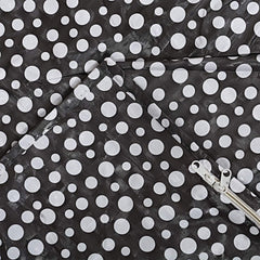 Heart Home Multiuses Dot Printed PVC Top Load Washing Machine Cover/Protector (Black)