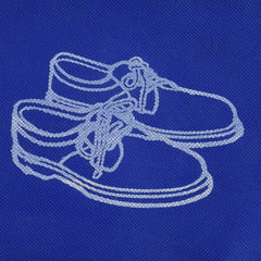 Kuber Industries 24 Piece Non Woven Travel Shoe Organizer Space Saving Fabric Storage Bags Organizer (Grey & Royal Blue & Black)-KUBMART1020