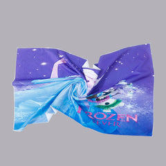 Kuber Industries Disney Frozen Microfiber Soft Kids Bath Towel (Sky Blue)