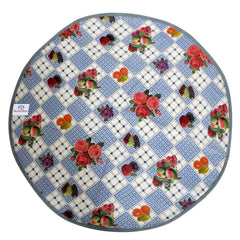 Heart Home Round Check Design Both Sided Bed Server Food Mat, Bedsheet Protector, Oil & Waterproof (Grey)-HS_38_HEARTH21049