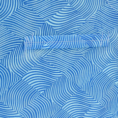 Heart Home Leheriya Print Non Woven Fabric Foldable Storage Cube Toy, Books, Shoes Storage Box with Handle, Extra Large (Blue)- HEART6856