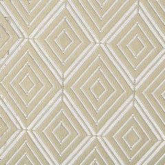 Heart Home Argyle Printed Cotton 4 Seater Center Table Cover,40"x60" (Cream)-44HH023