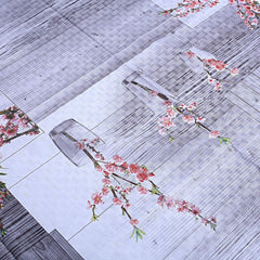 Kuber Industries Flower Design PVC 6 Seater Dining Table Cover|Waterproof & Heat Resistant (Pink) Pack of 1