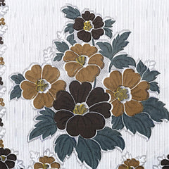 Kuber Industries Flower Cotton 2 Piece 3 Seater Sofa Cover (Standard, Brown) - CTKTC28695