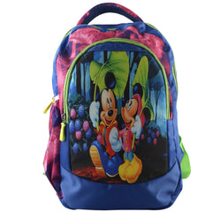 Kuber Industries Disney Print Unisex School Bag|Kids School Backpack|School Bag For Girls, Boys|Disney Mickey & Friends|Blue|