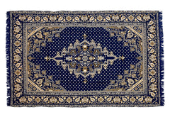 Kuber Industries 5 x 7 Feet Superfine Velvet Carpet|Rug|Living Room|Bedroom|Hall (Blue)