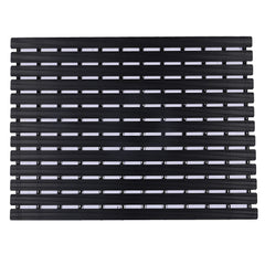 Kuber Industries Hard Plastic Anti Skid Bath Mat 18x23.5“ (Black) -CTKTC8550