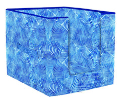 Kuber Industries Laheriya Printed 6 Piece Non Woven Shirt Stacker Wardrobe Organizer Set, (Blue)-CTKTC31839 - CTKTC035107