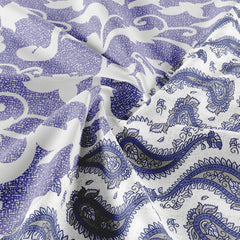 Kuber Industries Blanket | Cotton Double Bed Dohar | Blanket For Home | Reversible AC Blanket For Travelling | Blanket For Summer | Blanket For Winters | Carry Print | Blue