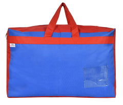 Heart Home Canvas Multi-Purpose Storage Bag/Clothing Storage Organizer(Blue & Red)