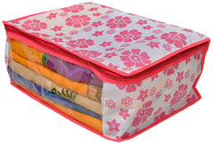 Kuber Industries 6 Piece Non Woven Saree Cover Set, Pink (NEWS02)