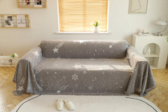 Kuber Industries Decorative Chenille Sofa Throw|Throw for Sofa, Bed & Couch|Ideal for Indoor & Outdoor 70x90 Inches (Grey)