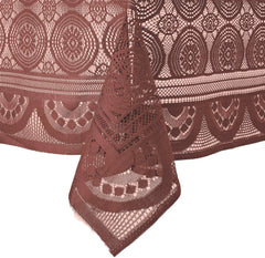 Kuber Industries Circle Design Cotton 6 Seater Dining Table Cover (Brown, CTKTC32649)(Round, pack of 1)