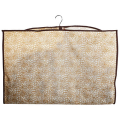 Kuber Industries Exclusive Metalic Printed Half Transparent Non Woven Men's Coat Blazer Cover (Golden & Brown) - CTLTC038145