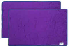 Heart Home Shaggy Durable Microfiber Anti-Skid Door Mat, Heavy Duty Doormat, Indoor Outdoor, Easy Clean, Waterproof, Low-Profile Mats for Entry, Patio, Garage (Set of 2,Blue)-HEARTXY11490