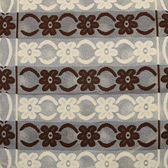 Kuber Industries Floral Design Cotton 5 Seater Sofa Cover With 6 Pieces Arms cover And 1 Center Table Cover Use Both Side, Living Room, Drawing Room, Bedroom, Guest Room (Set Of17, Brown)-KUBMART12047