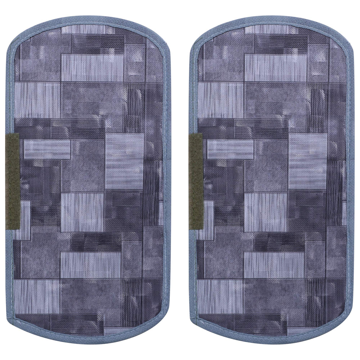 Kuber Industries 3D Checkered Design PVC 2 Pieces Fridge/Refrigerator Handle Cover (Grey) - CTKTC39690