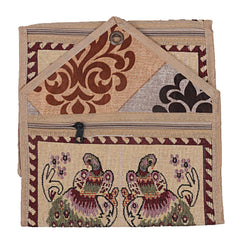Kuber Industries Cotton 2 Pieces Wall Hanging Magazine Letter Holder (Cream & Maroon) -CTKTC7255