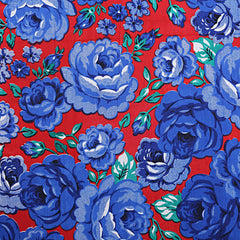 Kuber Industries Floral Design 144 TC Cotton Double Bedsheet with 2 Pillow Covers - King, Blue