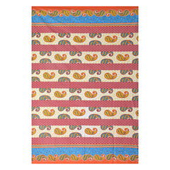 Kuber Industries 100% Cotton 144 TC Single Bed Sheet with 1 Pillow Cover (Orange) -CTKTC13010