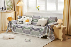 Kuber Industries Decorative Chenille Sofa Throw|Throw for Sofa, Bed & Couch|Ideal for Indoor & Outdoor 70x51 Inches (Multi)