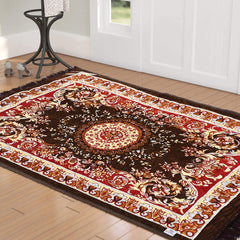Heart Home 4 x2 Feet Superfine Velvet Carpet|Rug|Living Room|Bedroom|Hall (Brown), (Model: HS_36_HEARTH018358)