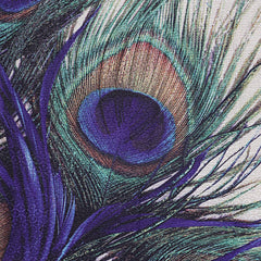 Kuber Industries Bolster Cover|Polyester Bolster Cover Set|Diwan Round Bolster Pillow Covers|Luxurious Peacock Feather Print Roll Masand Cover|Pack of 4 (Cream)