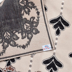 Heart Home Multiuses Floral Print Rectangular Cotton Table Runner for Dining and Center Table (Black)-50HH01277