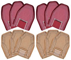 Kuber Industries 12 Piece Non Woven Blouse Cover with Front Transparent Window with Attached Pocket Set (Brown & Maroon)