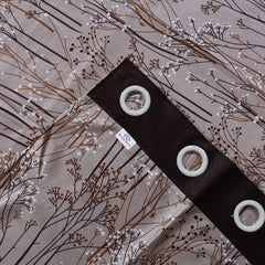 Heart Home Polyester Decorative 7 Feet Door Curtain|Tree Branches Print Blackout Drapes Curatin with 8 Eyelet for Home & Office, Pack of 2 (Coffee)