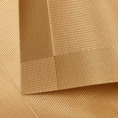 Heart Home PVC Reversible Dining Table Placemat for Dining Table, Home, Kitchen, Office and Outdoor Set of 4 (Gold)-50HH01310