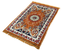 Heart Home 4 x2 Feet Superfine Velvet Carpet|Rug|Living Room|Bedroom|Hall (Orange), Standard (HS_36_HEARTH018362)