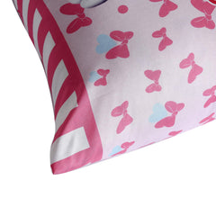 Heart Home Organic Toddler Bedding Small Pillow - Baby Pillow with 100% Natural Cotton Cover,12"x18"(Pink & Cream)-Pack of 2-KUBMART15843, Multicolor