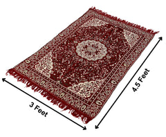 Heart Home Kuber Industries Super Soft Area Rugs Silky Smooth Bedroom Mats for Living Room Kids Room Baby Room Dormitory Home Decor Carpet-45 X 3 Feet (Maroon Standard (Hs_36_Hearth019562)