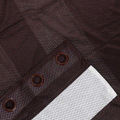 Heart Home Polyester Window Curtain 8 Eyelets,7 Feet (Brown) 54HH4323.