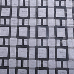 Kuber Industries Checkered Design PVC 6 Seater Dining Table Cover 78"x54" (Grey)