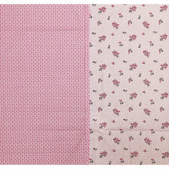 Kuber Industires Leaf Design Pure Cotton Soft Light Weight Double Bedsheet with 2 Pillow Cover (Pink)-HS_38_KUBMART21129