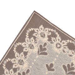 Heart Home Rectangular Floral Print Cotton Table Runner for Dining and Center Table, Wedding, Everyday Use, Dinner Parties, Set of 2 (Cream)-50HH01284