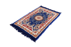 Heart Home Super Soft Area Rugs Silky Smooth Bedroom Mats for Living Room Kids Room Baby Room Dormitory Home Decor Carpet-4 x 2 Feet (Blue) (Model Number: HS_36_HEARTH018359)