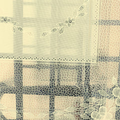 Kuber Industries 60"x90" PVC Waterproof & Antislip Center Table Cover for 6 Seater with Silver Lace Border (Black Transparent)