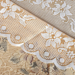 Kuber Industries Flower Printed Home Decorative Luxurious Round Table Cover/Table Cloth, 40"x40" (Cream)-44KM0122